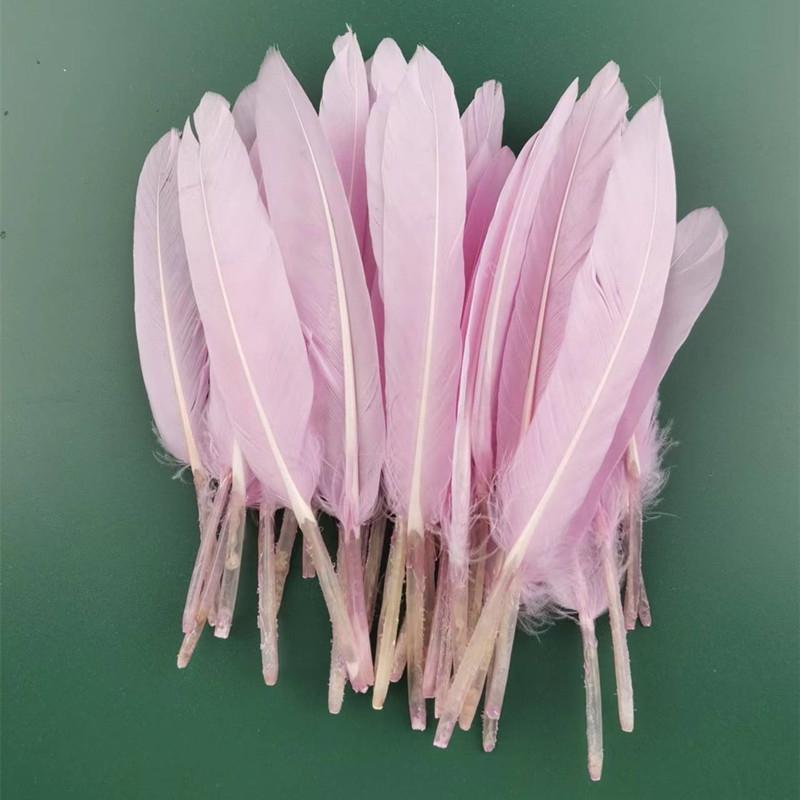 100Pcs Blue Goose Feathers 10-15cm Natural Dyed Feather for Wedding Decoration Party DIY Crafts Halloween Costume Supplies