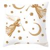 New Christmas Golden Snowflake Peach Leather Velvet Pillowcase Home Sofa Pillow Cushion Cover