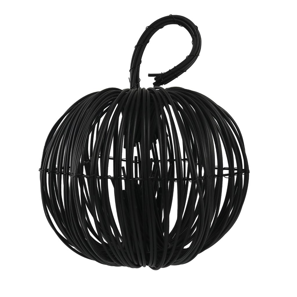 Rattan Hand-woven Pumpkin Black Party Ornaments Decorative Candlestick Pumpkin Party Props