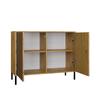 Komoda Front Ryflowany Szafka Kamaro 2D Slim / Gładki Dąb Artisan Lamele