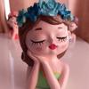 Geometric 3D Wreath Girl Gypsum Silicone Molds Storage Box Mold for Making Succulent Plant Pot Flower Pot Pen Holder