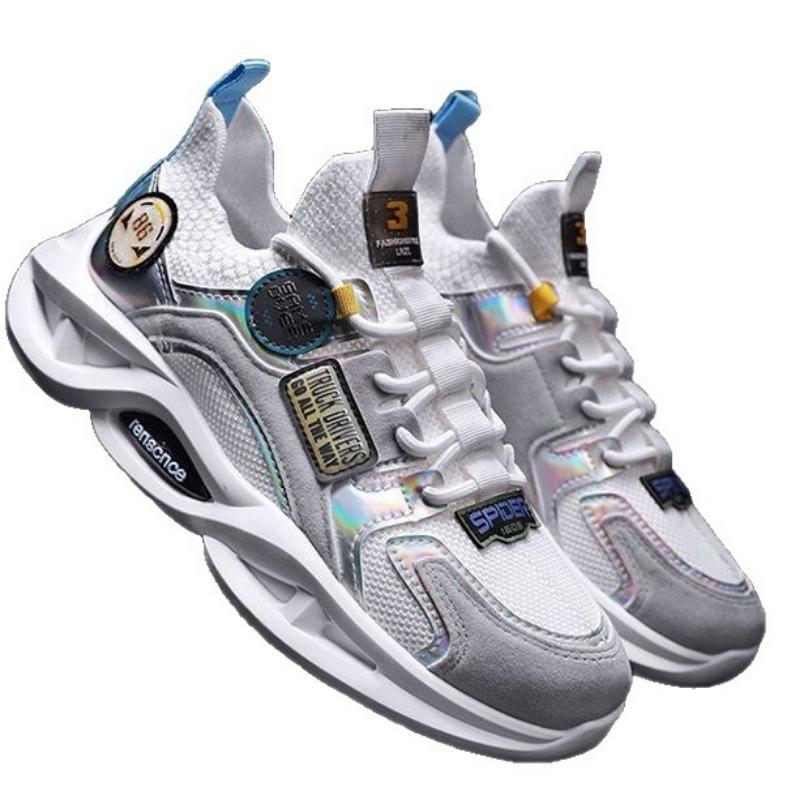 Autumn new men's shoes lace-up breathable fly-woven running shoes blade casual sports shoes men's running shoes