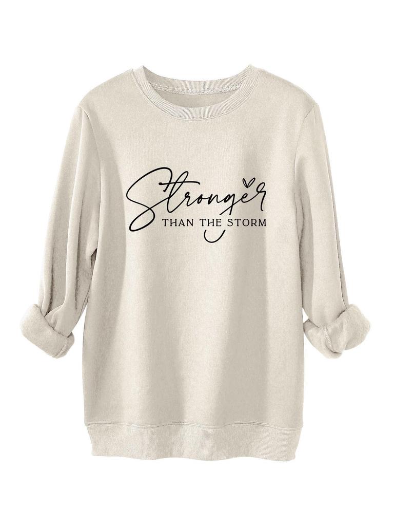 Stronger Than the Storm Women's Plush Hoodie - Thickened Warm Autumn/Winter Style