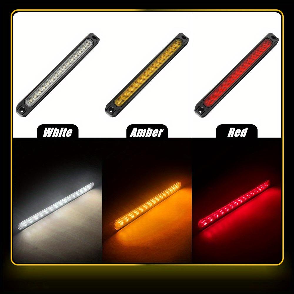 1PCS 15 LED Universal Trailer Light Bar 12-24V Brake Light with Sequential Flow Signal Turn Signal Lights for Truck Pickup Boat