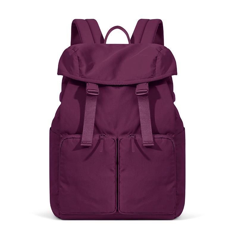 Solid Color Large Capacity Backpack Travel Backpack