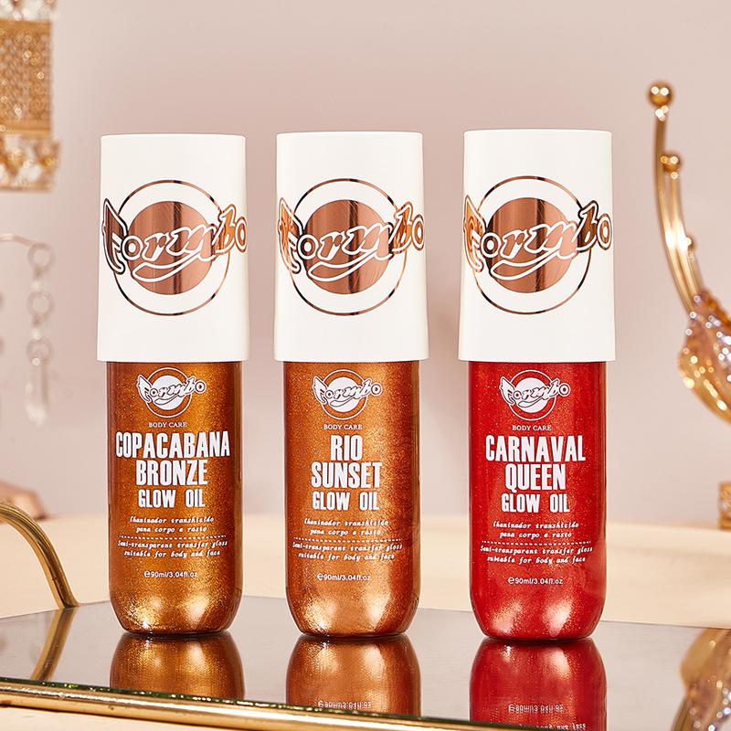 FORMBO Body Shimmer Oil Waterproof Sweatproof Body Highlighter 3 Colors Available