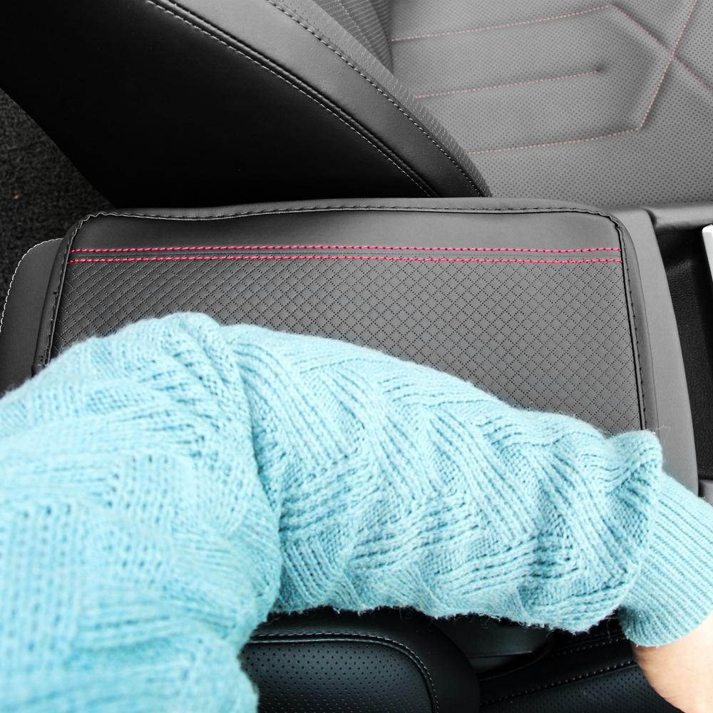 Leather Armrest Box Cover Pad for Volkswagen VW Passat Tiguan T-Roc Golf Jetta Sharan Scirocco EOS T-Cross