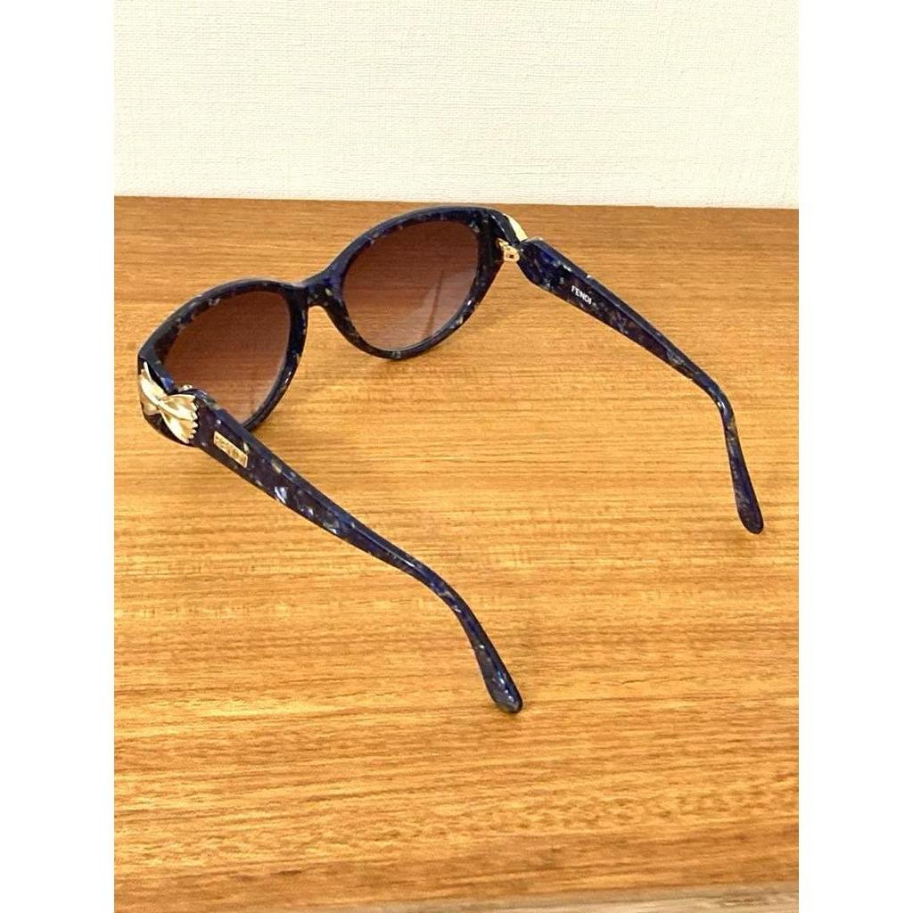 Used [Rare] FENDI Sunglasses Lapis lazuli style ribbon