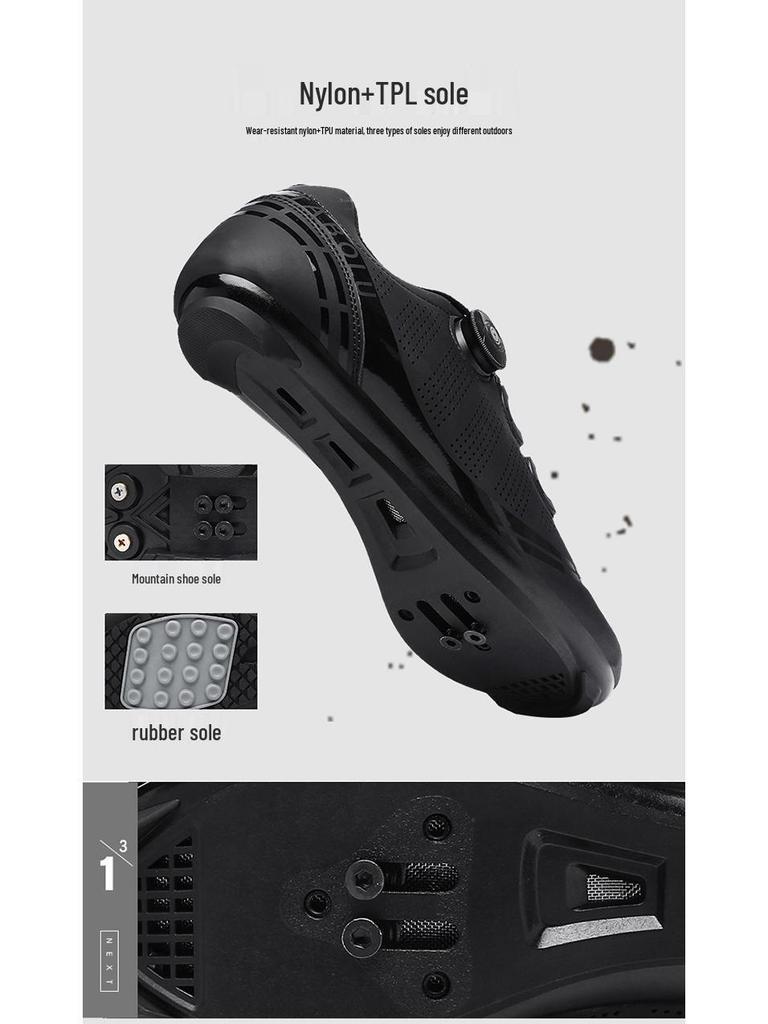 Andningsbara unisex cykelskor med power-assistans och spänne för landsväg & berg