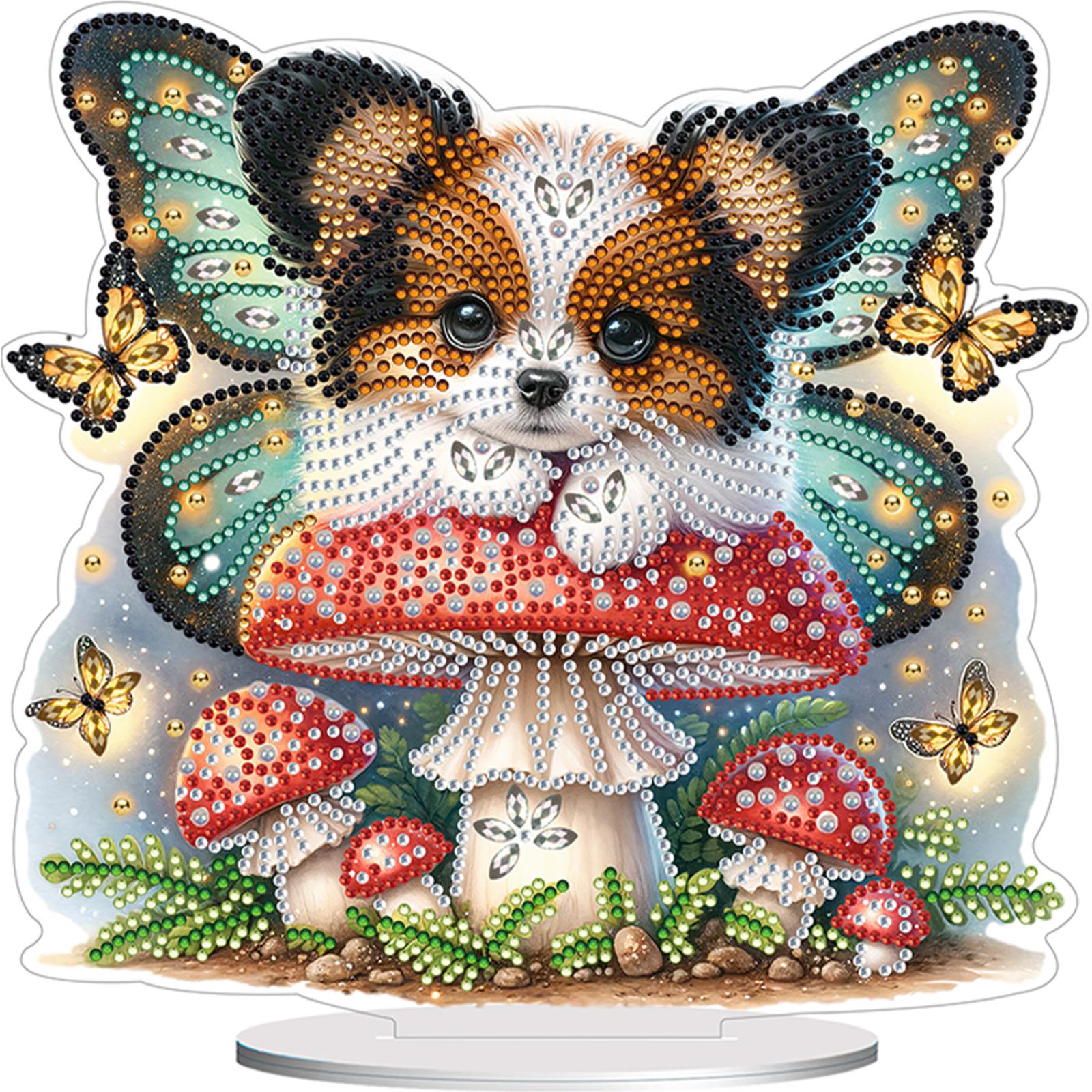 

Diamond Painting Desktop Ornaments Kit Corgi Diamond Painting Desktop Decorations Basset Hound Pug for Home Office Desktop Decor