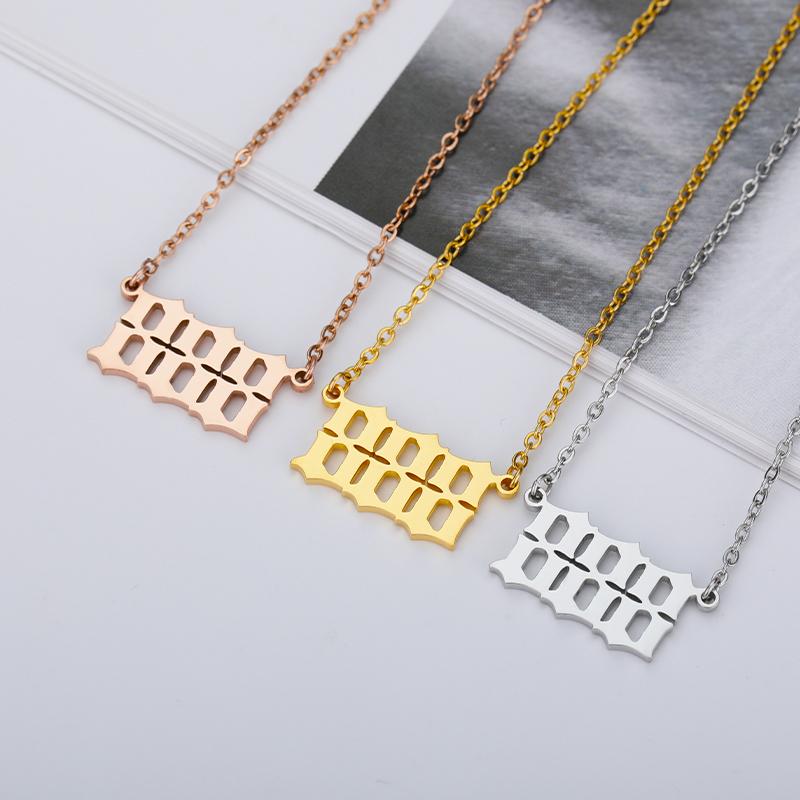 Angel Number Necklaces For Women 111 222 333 555 666 777 888 999 444 Devil Necklace Stainless Steel Pendant Men Bff Goth Jewelry
