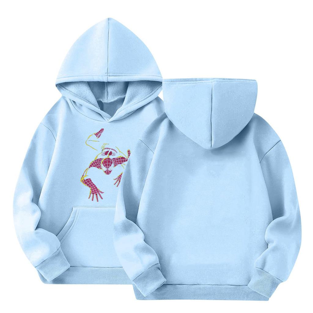 Kids Long Sleeve Pullover Sweatshirt, Loose Fit Letter Print Top for Boys and Girls