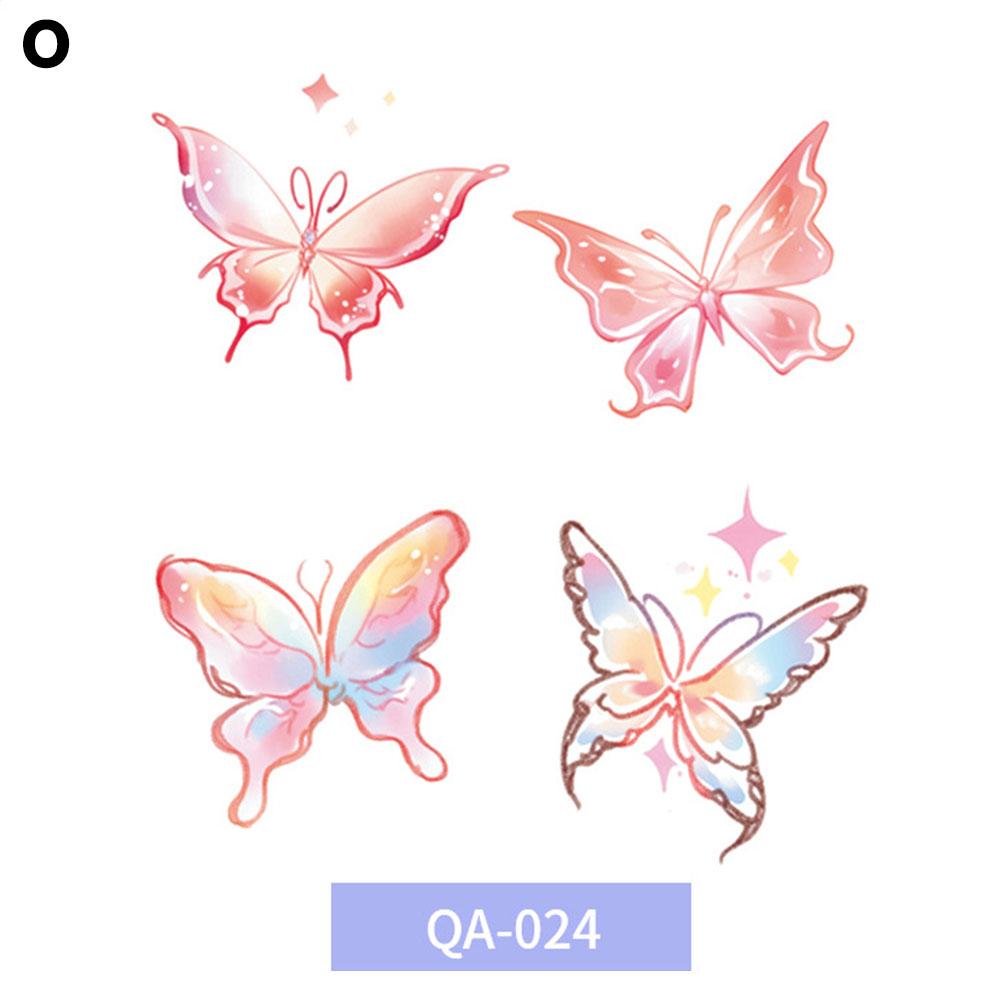 Barevné tetovací nálepky motýlů Vodotěsné Dlouhotrvající Roztomilé Japonské Dopamin Omyvatelné Tetování St G1S6