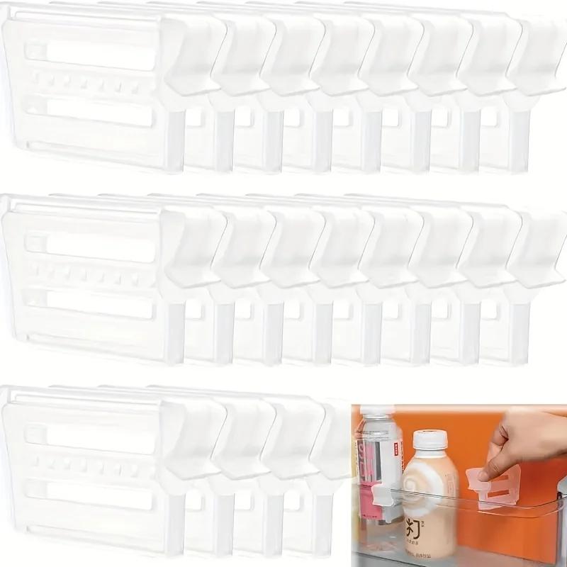 Adjustable Refrigerator Space Divider - Expandable Drink and Sauce Organizer - Maximize Fridge Storage, Neatly Arrangeds