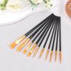 30Pcs Painting Brushes Set Art Round Flat Hair Nylon Hair Paint Brush Pen For Oil Acrylic Watercolor School Art Supplies