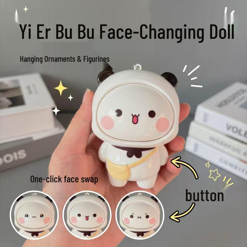 Face-Changing Cartoon Keychain Doll - Fun, Creative, Stress-Relief Toy