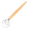 Danish Dough Hook Stainless Steel with Wooden Handle for Kitchen Mixer, Ideal for Sourdough, Pastries, and Pizza Dough Kneading