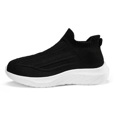 Vier Jahreszeiten Neue Faule Gerade Lässige Herren- und Damenschuhe Gestricktes Netz Atmungsaktiv Dicke Sohle Gedämpft Laufschuhe