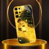 Protective Cover Cartoon High-end Electroplating Glass PhoneCase for Samsung Galaxy S26 S25 S24 S23 S22 S21 FE,Ultra,Plus