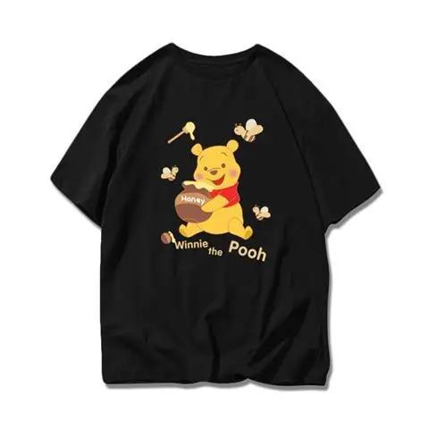 Cartoon Winnie The Pooh Cotton Tshirt Cartoon Piggy Comfortable Skinfriendly Breathable and Trend Short Sleeve Tshirt