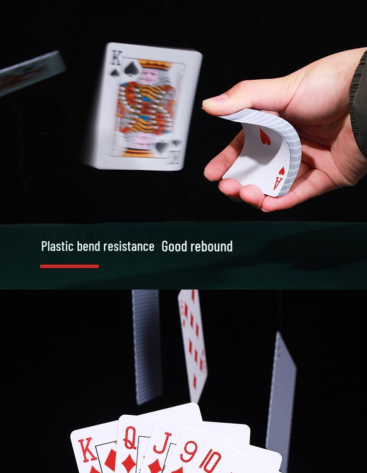 Golden Art Waterproof PVC Playing Cards - Durable, Fold-Resistant, Frosted Finish for Guandan & Doudizhu Poker