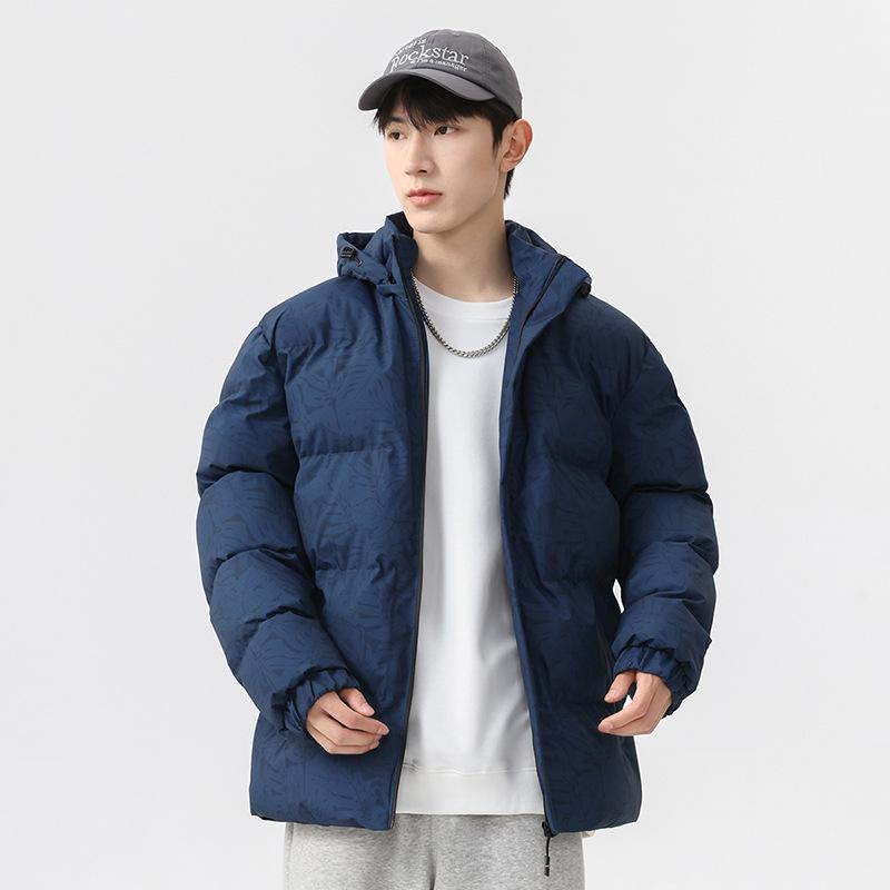 

Осенне-зимняя утолщенная теплая хлопковая одежда, мужские куртки с капюшоном камуфляжной расцветки «кленовый лист», универсальная высококачественная рабочая одежда больших размеров для пар 5XL синий