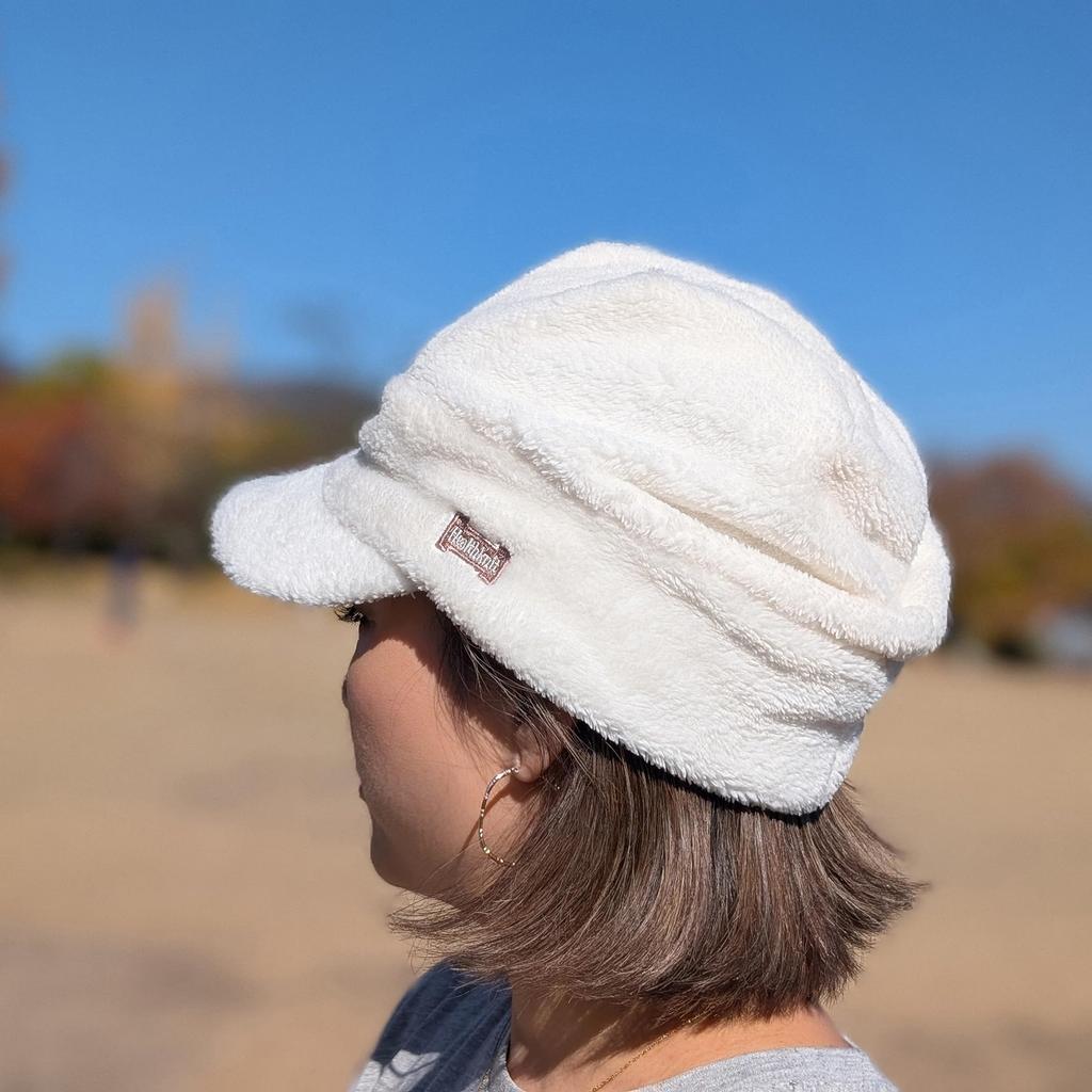 Boa Relax Mütze 03 [Healthknit] - Flauschig, Warm, Stilvoll, Kältebeständig (4177, Off-White)