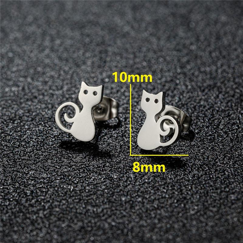 Minimalist Cute Animal Earings Jewelry Small Penguin Fish Swallow Stud Earrings for Women U Shaped Earing Oorbellen