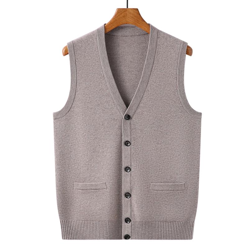 

ROMON Men s 100% Pure Wool V-Neck Cardigan Vest L 175/92A