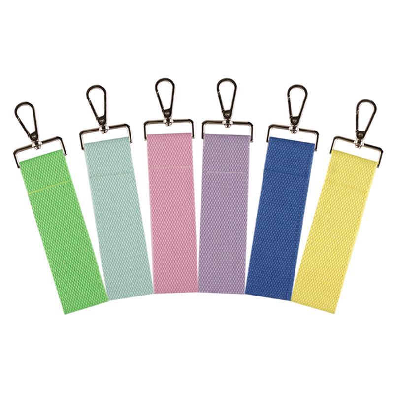 Personalized Pure Cotton Canvas Belt Keychain with Contrast Colors – Handmade INS Style