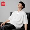 MINISO Men's Half-Zip Quick-Dry Polo T-Shirt