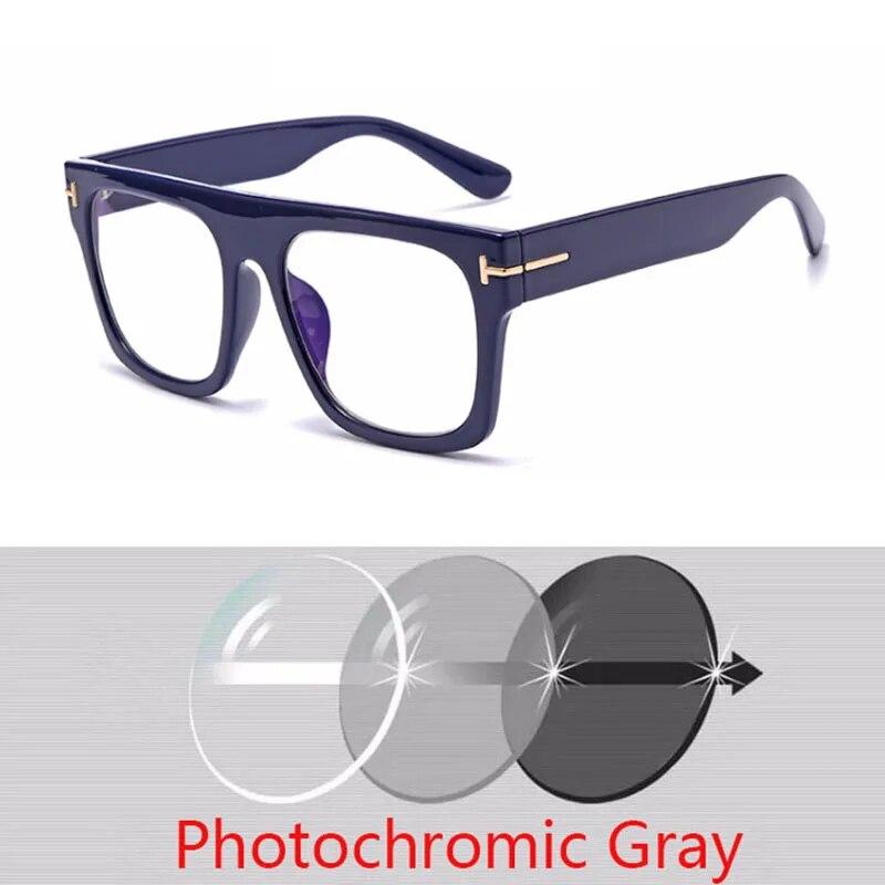 Oversized Glasses Men Luxury Steampunk Big Hyperopia Women Reading Photochromic Prescription 0 +0.5 +1.0 +2.0 To +6.0