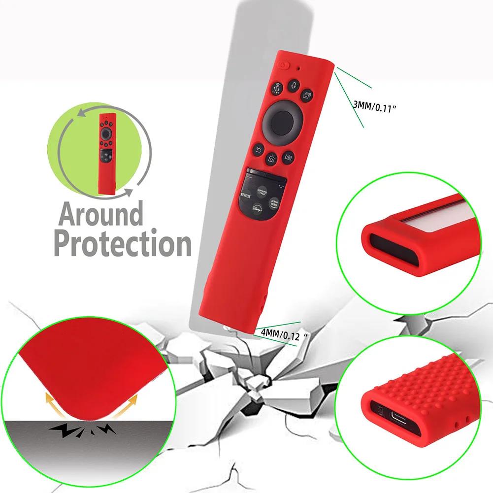 Silicone Remote Case Cover Washable Protective Cover Solar Cell Remote Control Skin Sleeve for Samsung BN59-01357A/01327A/01390A