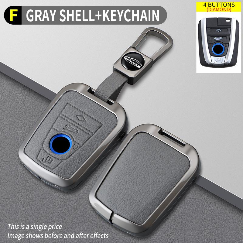 Zinc Alloy Leather Car Smart Key Fob Case Case For Bmw I3 I8 Series Key Fob Car Key Key Cover Car Interior Key Case Accessories