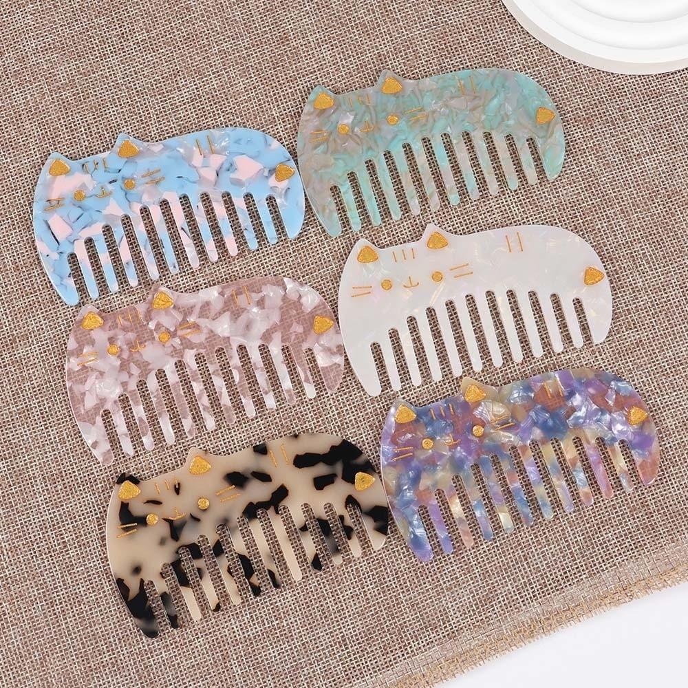 Acetate Makeup Comb Cat Hairdressing Combs Creative Acetic Acid Comb  Barber Shop Salon