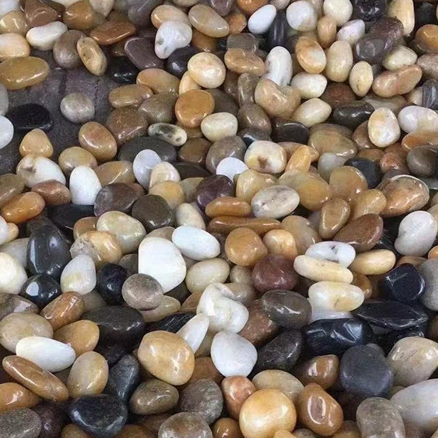 500-1000g 3-7cm Color High Polished Natural Pebbles Courtyard Landscape Decoration Rocks for Plant Vases Fish Tank Aquariums