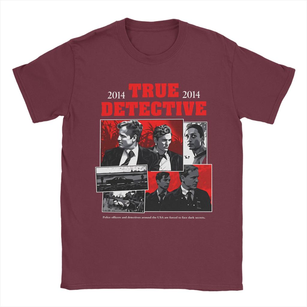 True Detective Rust Cohle Marty Hart Tričko Letní Dospělý Čistá Bavlna Kulatý Výstřih 4XL 5XL 6XL Oblečení Krátký Rukáv Tričko