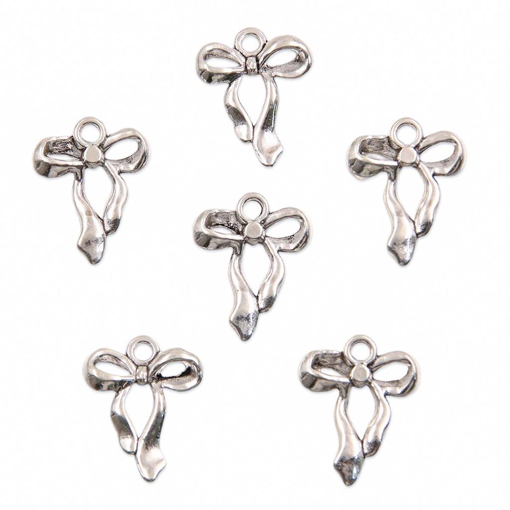 23 Styles Bowknot DIY Alloy Hollow Pendant Charm for Handmade Necklace & Bracelet