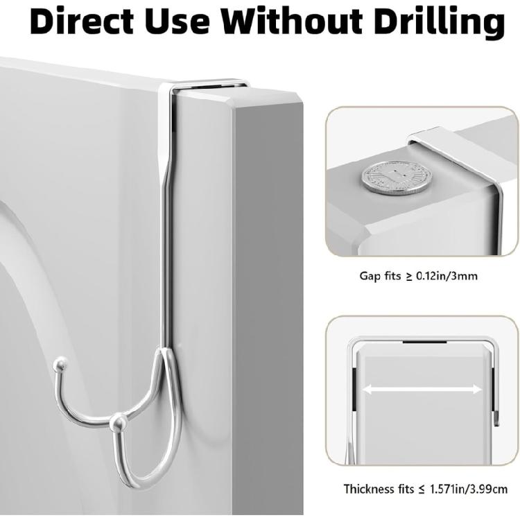 Stainless Steel Hanger For Jackets Scarves Practical Over The Door Hooks For Organizing Clothes Accessories