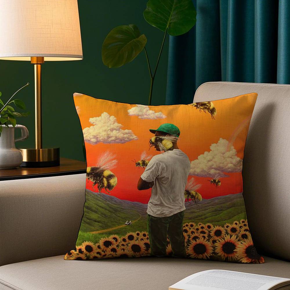 

Рэпер T-TylerS Наволочка Короткий плюш Принт Наволочка для подушки Квадратные Наволочки для диванных подушек Домашний декор для дивана 12x12Inch