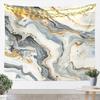 Grey White Marble Tapestry Metallic Marble Tapestry For Bedroom Medium Bronzing Stone Pattern Wall Tapestry Modern Abstract Art
