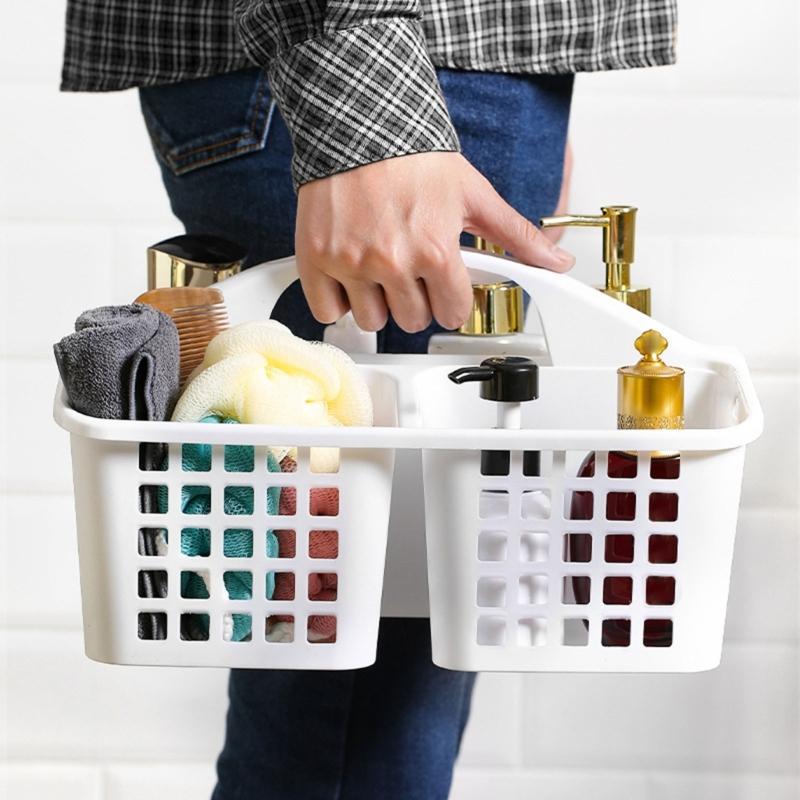 Portable Shower Storage Basket Functional Bathroom Organizers Holder for Cleaning Products and Personal Care Items
