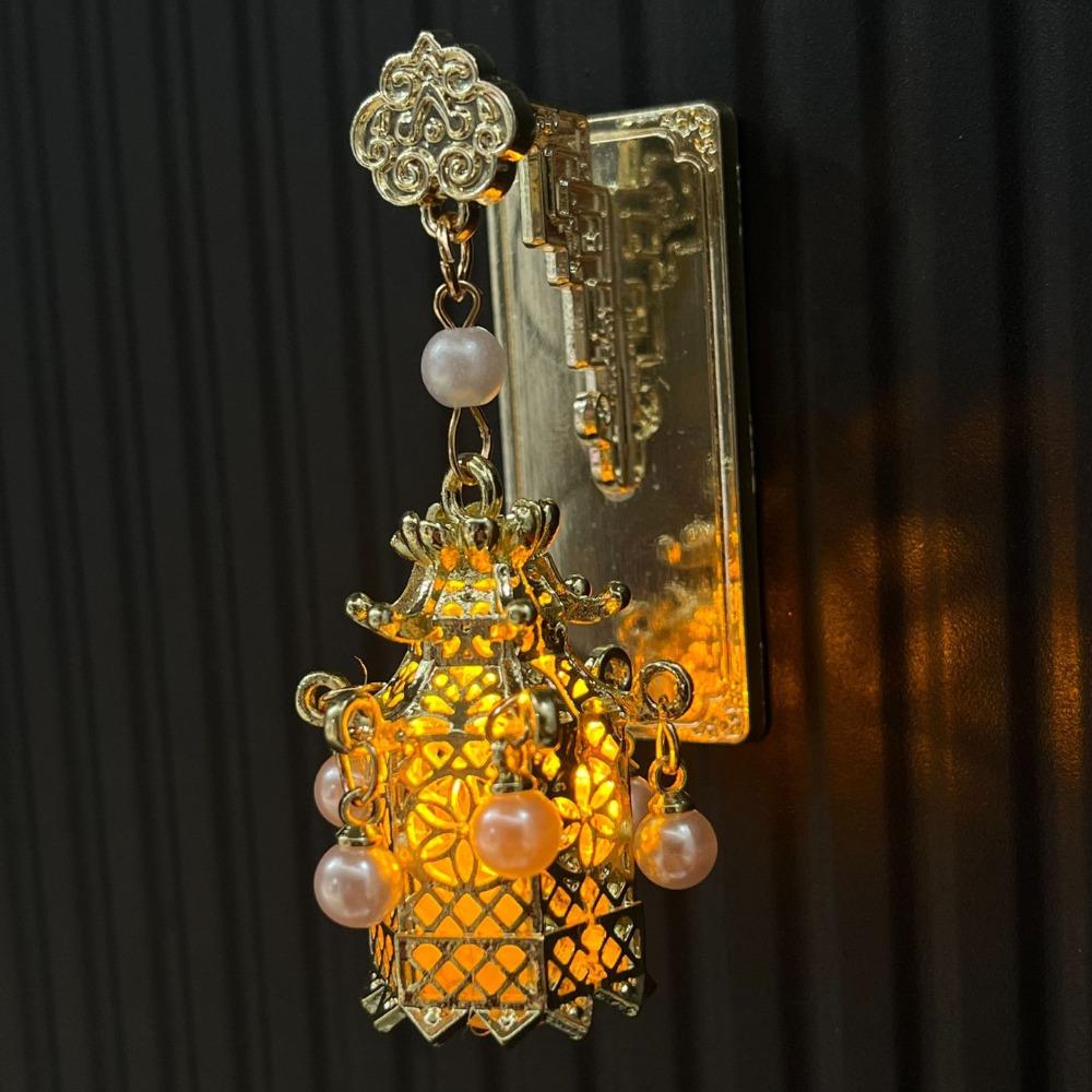 Retro Chinese Architecture Fridge Magnet Openwork Design Locker Cabinet Decoration Magnets  Friend