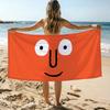 מגבת חוף J-Jean J-Jullien חמודה מגבת חוף גדולה מגבת ייבוש מהיר סופגת רכה מגבות חוף לשחייה לגברים נשים