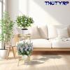Flower Flower Planter Iron Flower Creative Green Succulent Flower Indoor Plant Flower Flower Pot Perfect for Living Office Stand, 2-tier, Stand,