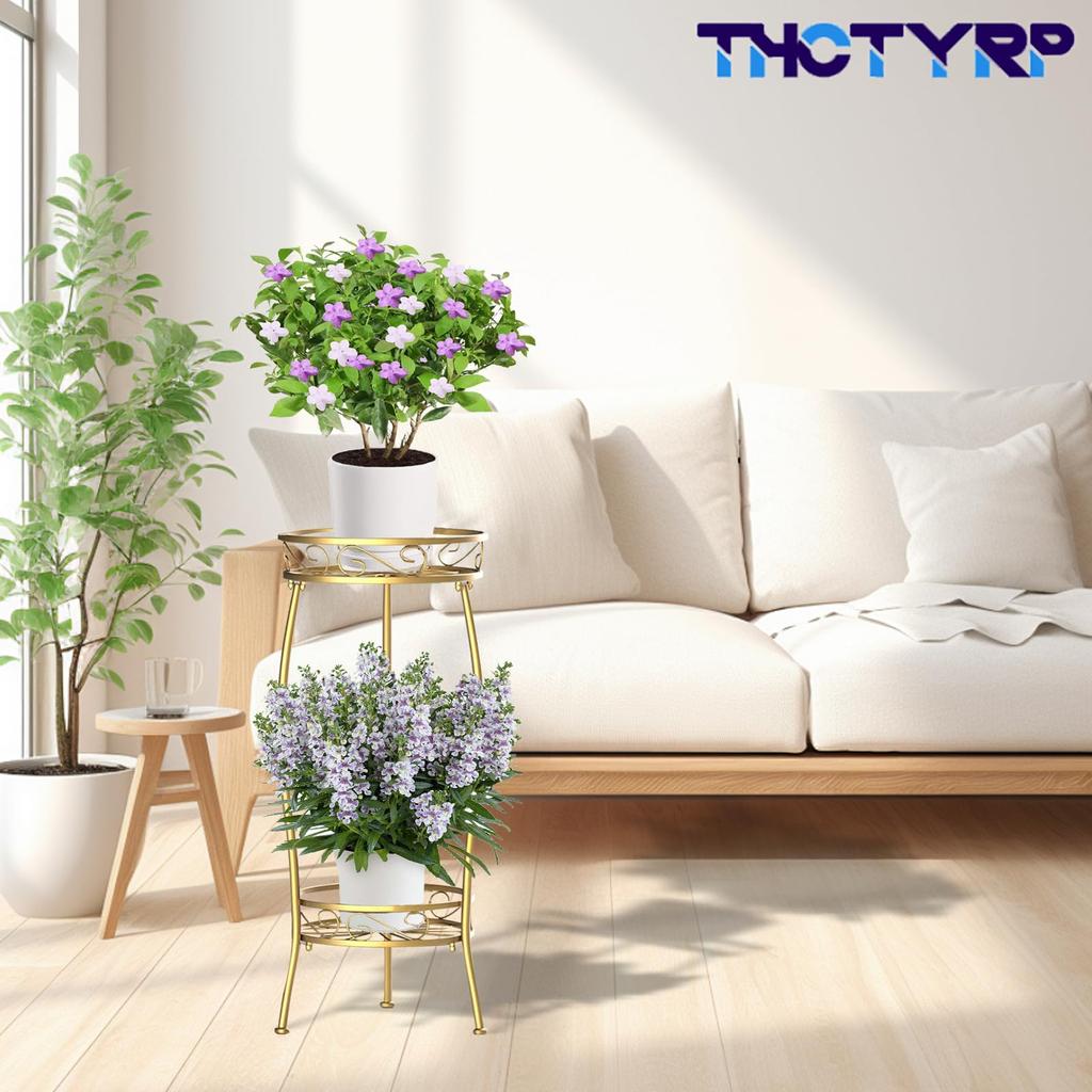 Flower Flower Planter Iron Flower Creative Green Succulent Flower Indoor Plant Flower Flower Pot Perfect for Living Office Stand, 2-tier, Stand,