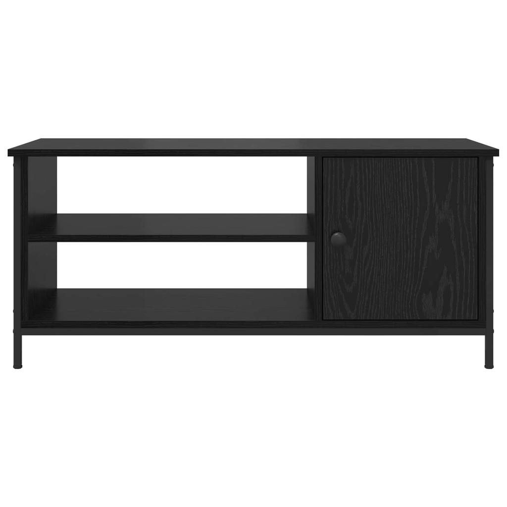 TV Cabinet in Black Oak Look 100 x 40 x 45 cm Particleboard