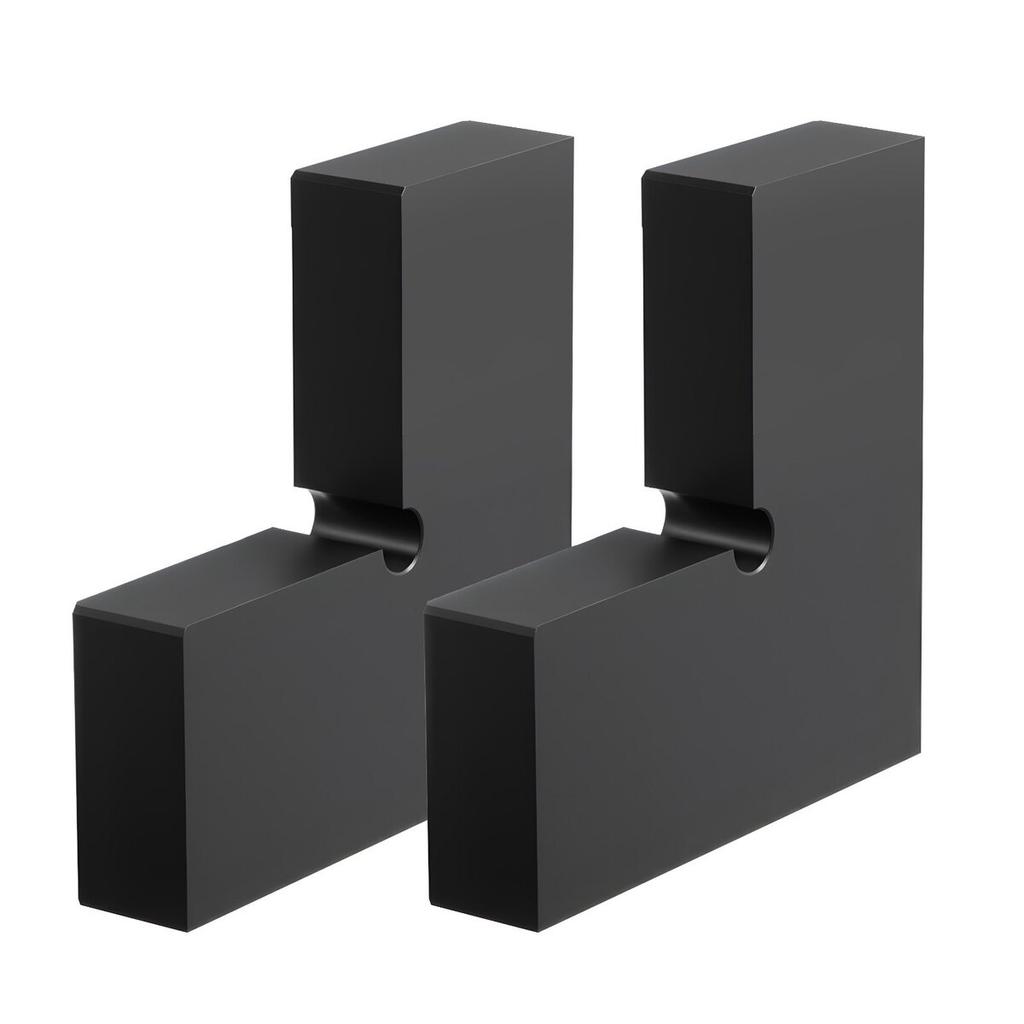 2 Pack Corner Connectors for Handrail, Extension Stair Railing Accessories, POM Hand Rail Connector Fittings for Rectangular Cable Railing, Deck Cable