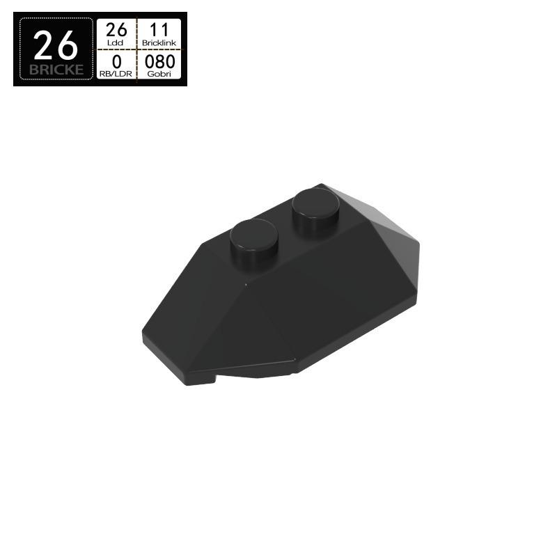 BRICKE 4x2 Sloped Wedge Brick Compatible with Lego 47759 - DIY Educational Building Block Piece.