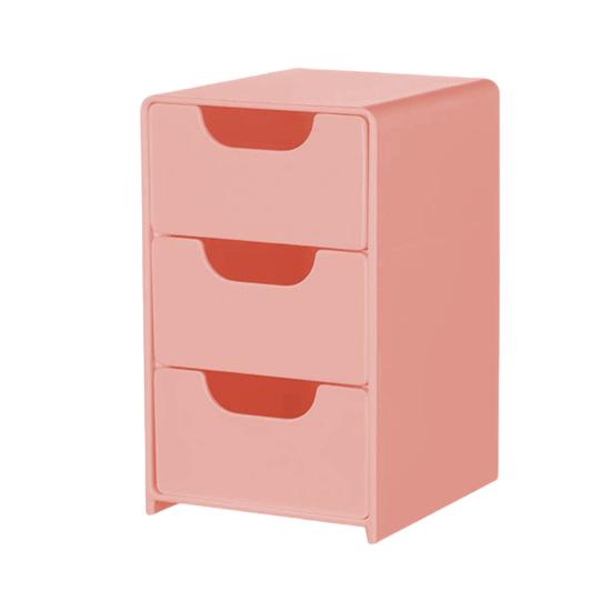 1 Set Desktop Storage Box Modular 3-Drawer Organizer Scratch-Resistant Desk Drawers for Jewelry Stationery Cosmetics Storage And Organization